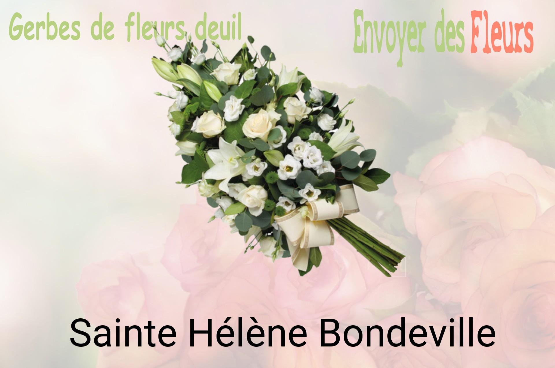 Gerbe de fleurs de deuil livrée à Sainte-Hélène-Bondeville